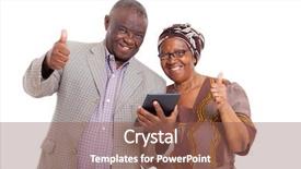  Presentation with black women - Slide deck consisting of elderly black women - happy senior african couple background and a violet colored foreground