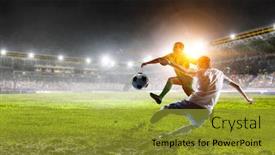  Presentation with black man - Slide set consisting of black-man-plays-his-best background and a gold colored foreground