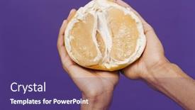  Presentation with black hands - Theme with black-man-s-hands-holding background and a violet colored foreground