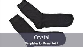  Presentation with socks - PPT theme enhanced with black man's socks background and a dark gray colored foreground