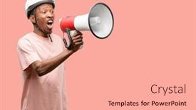  Presentation with bike - PPT theme enhanced with positive concept idea for marketing background and a coral colored foreground