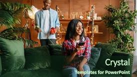  Presentation with abstract black and red - Amazing presentation design having black man with red rose backdrop and a wine colored foreground