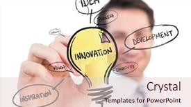  Presentation with digital innovation - Audience pleasing slide deck consisting of black marker against innovation backdrop and a lemonade colored foreground