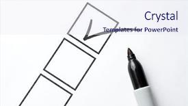  Presentation with focus - PPT theme enhanced with black marker with checkbox background and a sky blue colored foreground