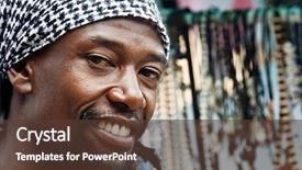  Presentation with rasta - Presentation theme having black marketing - portrait of young rasta man background and a tawny brown colored foreground