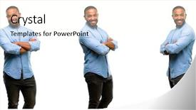  Presentation with black men - PPT layouts with black men - african american man with beard background and a cream colored foreground