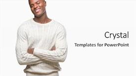  Presentation with american - PPT theme featuring black men - young african american man background and a white colored foreground