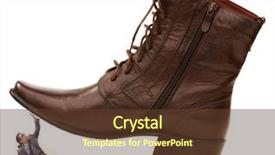  Presentation with shoes - Colorful slides enhanced with black men discrimination - woman domination concept with shoes backdrop and a  colored foreground