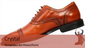  Presentation with shoes - Presentation consisting of black men discrimination - woman domination concept with shoes background and a  colored foreground