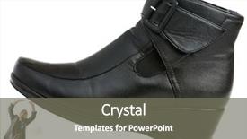  Presentation with greeiting show man - Amazing PPT layouts having black men discrimination - woman domination concept with shoes backdrop and a  colored foreground