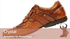  Presentation with discrimination - Slide deck enhanced with black men discrimination - woman domination concept with shoes background and a coral colored foreground