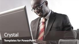  Presentation with black men - Cool new slides with black men working - smiling african businessman sitting backdrop and a dark gray colored foreground