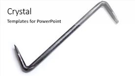  Presentation with bar - Beautiful PPT theme featuring crowbar prybar wrecking bar tool backdrop and a white colored foreground
