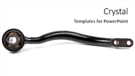  Presentation with black car dealer - Slides with black metal car spare isolated background and a white colored foreground