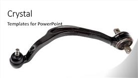  Presentation with car spare parts - Slide deck with black metal car spare isolated background and a white colored foreground