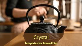  Presentation with hot metal - Slides enhanced with black-metal-teapot-with-hot background and a tawny brown colored foreground