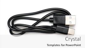  Presentation with growing micro greens isolated - Amazing presentation design having black-micro-usb-type-c backdrop and a white colored foreground