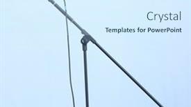  Presentation with black light - PPT layouts featuring black-microphone-with-cord-against background and a cool aqua colored foreground