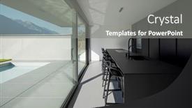  Presentation with black light - Presentation theme enhanced with black-modern-kitchen-with-sink background and a gray colored foreground