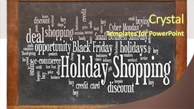  Presentation with consumerism - PPT theme with black monday - consumerism concept - holiday shopping background and a tawny brown colored foreground