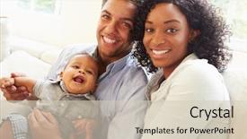  Presentation with home black family - Colorful PPT layouts enhanced with black month - young family playing with happy backdrop and a soft green colored foreground
