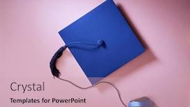  Presentation with black - PPT theme featuring black-mortarboard-and-computer-mouse background and a soft green colored foreground