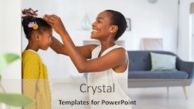  Presentation with height - Slide set having black-mother-measuring-daughter-height background and a soft green colored foreground