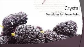  Presentation with white mulberry - Audience pleasing presentation design consisting of black mulberry close-up isolated backdrop and a white colored foreground