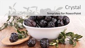  Presentation with olive branch - PPT layouts enhanced with black olive and branch background and a white colored foreground