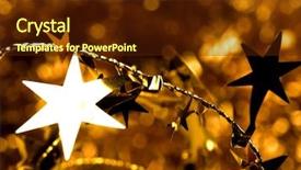  Presentation with black stars - Audience pleasing slide deck consisting of black orange - christmas stars backdrop and a tawny brown colored foreground