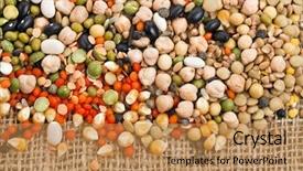  Presentation with beans legumes - Cool new theme with black orange abstract - beans legumes peas lentils backdrop and a coral colored foreground