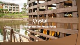  Presentation with life struggle - Colorful presentation design enhanced with black orange safety - life jackets neatly hanging backdrop and a  colored foreground