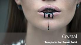  Presentation with dripping paint - Presentation consisting of black-paint-dripping background and a gray colored foreground