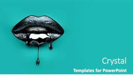  Presentation with dripping paint - PPT theme enhanced with black-paint-dripping background and a  colored foreground
