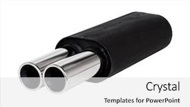  Presentation with science concept painted black brain - Amazing PPT theme having black painted stainless steel performance backdrop and a white colored foreground