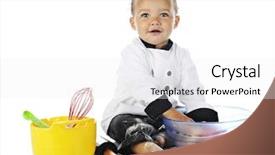  Presentation with black baby - Amazing slide set having black pants playing with apple backdrop and a white colored foreground