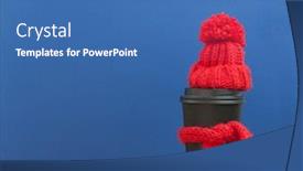  Presentation with paper cups - Beautiful theme featuring black-paper-cups-of-coffee backdrop and a teal colored foreground