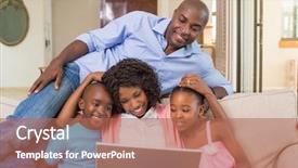  Presentation with living room family - Amazing slides having black parents - happy family relaxing backdrop and a coral colored foreground