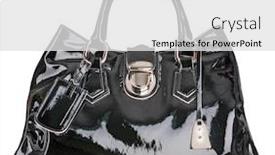  Presentation with patent - PPT theme enhanced with black patent bag background and a white colored foreground