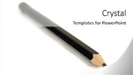  Presentation with art black and white marble - Audience pleasing theme consisting of black pencil isolated on white backdrop and a  colored foreground