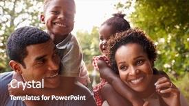  Presentation with african american children - Presentation having black people - african american parents giving children background and a tawny brown colored foreground