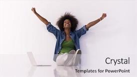  Presentation with african people - Presentation theme having black people - portrait of happy young african background and a white colored foreground