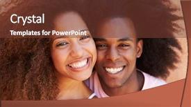  Presentation with romantic - Presentation theme having black people - romantic couple on holiday together background and a tawny brown colored foreground