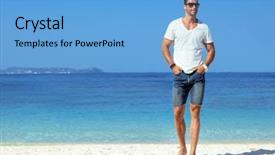  Presentation with tropical - Amazing presentation design having black people film - young muscular man backdrop and a light blue colored foreground