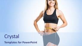  Presentation with slim body - Cool new slide deck with black people food exercise - fit body of beautiful healthy backdrop and a sky blue colored foreground