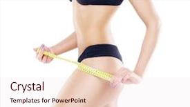  Presentation with health diet - PPT layouts enhanced with black people food exercise - fit healthy and sporty female background and a  colored foreground