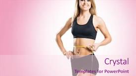  Presentation with health woman running female runner - Slides having black people food exercise - fit healthy and sporty woman background and a  colored foreground