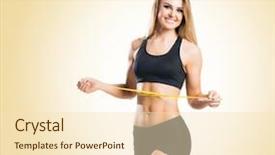  Presentation with occupational health safety yellow - Amazing PPT theme having black people food exercise - fit healthy and sporty woman backdrop and a  colored foreground