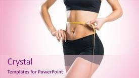  Presentation with health woman running female runner - Colorful PPT theme enhanced with black people food exercise - fit healthy and sporty woman backdrop and a  colored foreground