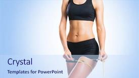  Presentation with health woman running female runner - PPT theme featuring black people food exercise - fit healthy and sporty woman background and a sky blue colored foreground